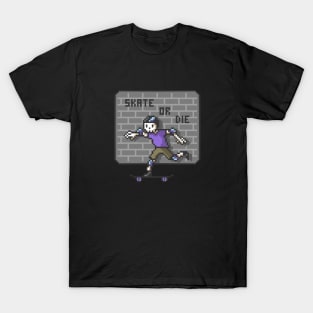 Skate pixel retro video game T-Shirt